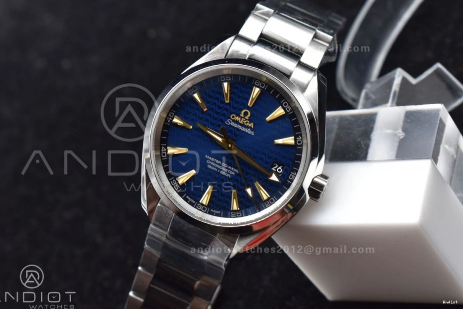 SS Best On Waved SS 150M 1:1 Aqua Edition Terra VSF Blue Bracelet Dial A8500 0102
